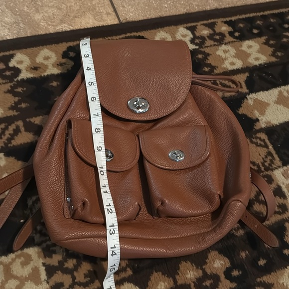 Coach Saddle Pebble Leather Rucksack Back Pack - Picture 10 of 10